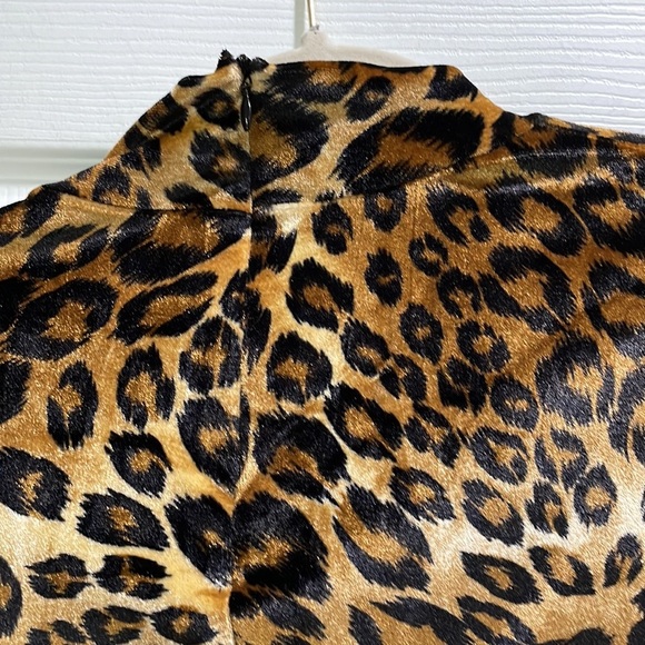 NWT! Vintage 90’s Page 3 Leopard Velvet Mock Neck Bodysuit M - Picture 8 of 8